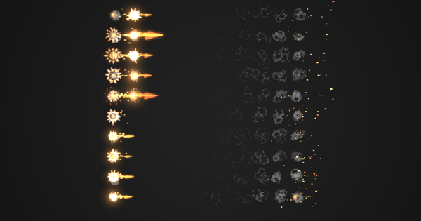 new BatchParticleRender handles 100 Muzzle flash, 600 particle systems with 144hz